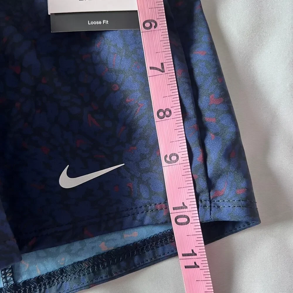 Nike Dri-FIT Running Shorts Women’s Small Blue Abstract Gym Athletic Lined NWT